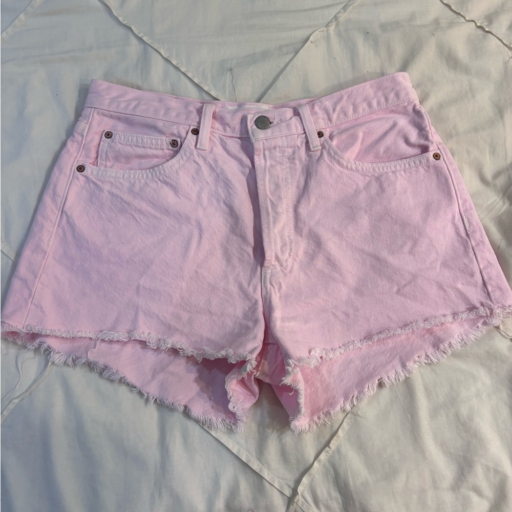 Aritzia Pink Jean Shorts